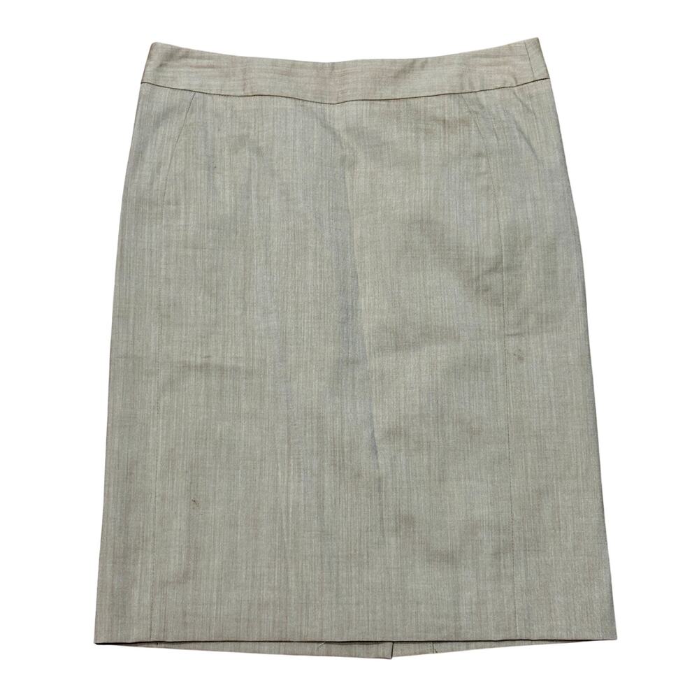 Banana Republic Skirt Women's Size 4 Tan Wool Blend Lined Back Zip Office Career